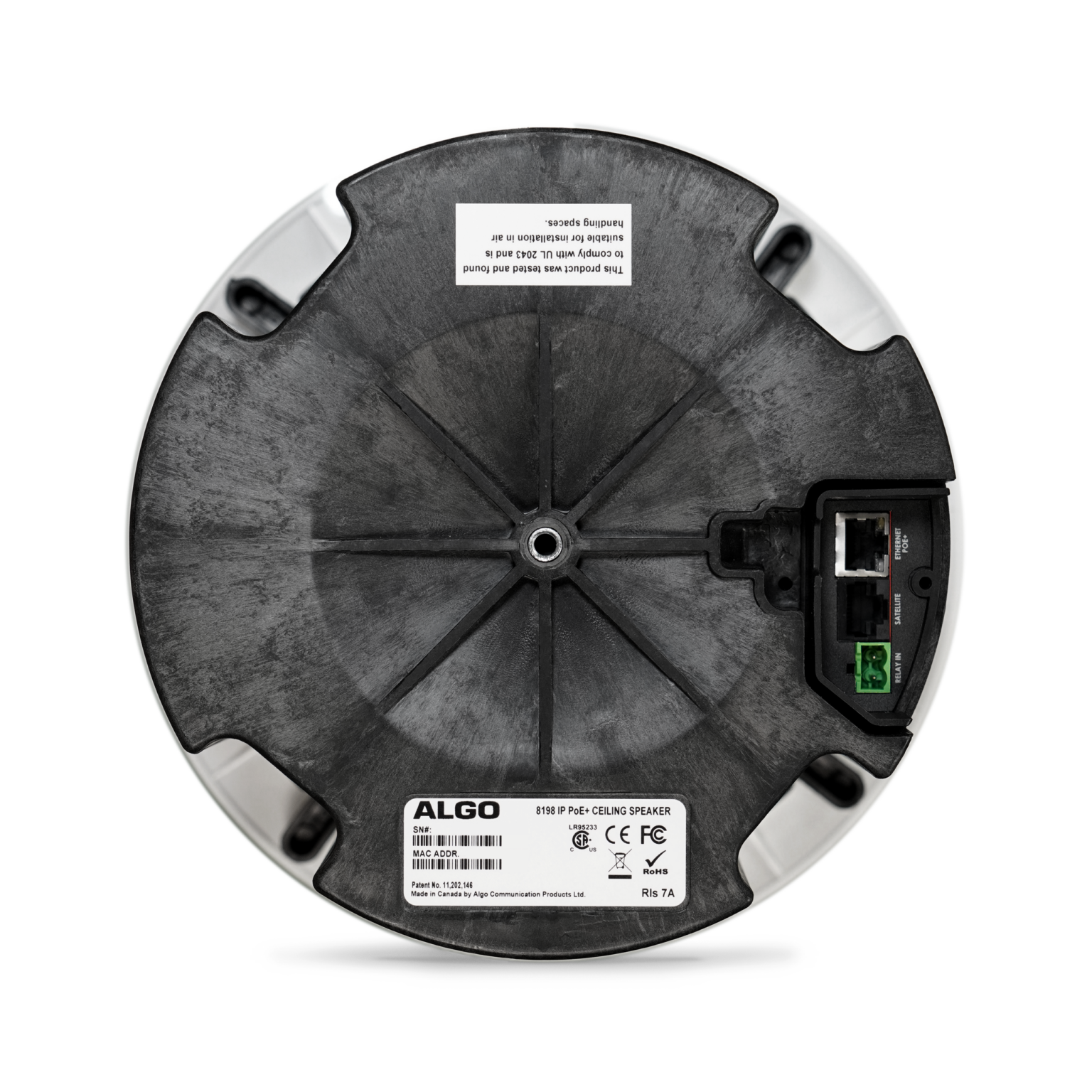 8198 IP PoE+ Ceiling Speaker - Algo Communication Products Ltd.